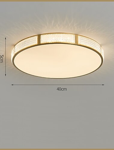  plafonnier led 30/40/50 cm formes geometriques encastrees lumieres cuivre metal geometrique laiton led moderne simple style nordique 220-240v
