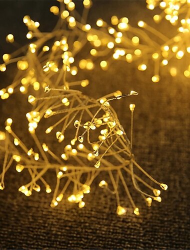  LED String Lights Copper wire LED Firecracker String Lights 2.5M 100LEDs 5M 200LEDs Battery Operated Firecracker Fairy Lights For Christma Tree Wedding Party Holiday Home Decoration