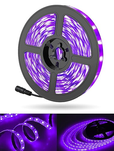  tira de luz led 2x5m 32.8 pes led uv kit de tira de luz negra 600 unidades de contas de lampada uv 12v luminarias de luz negra flexiveis 10m fita led impermeavel para interior fluorescente dance party