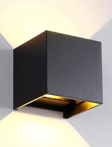 Φωτιστικό τοίχου εξωτερικού χώρου led ρυθμιζόμενη γωνία δέσμης 10w πάνω και κάτω φως led εξωτερικού χώρου αδιάβροχο τοίχο ανοιχτό γκρι μαύρο φως τοίχου led ip65 αδιάβροχο 1050lm ac85-265v