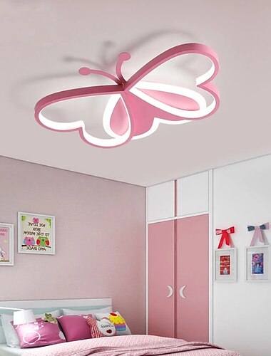  led loftslampe 50 cm cirkeldesign indbygningslys metal kunstnerisk stil stilfuld malet finish moderne sommerfugledesign børneværelse børneværelse 220-240v