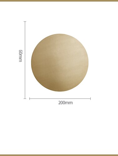  Lightinthebox applique da parete a led soggiorno camera da letto applique da parete rotonda in rame ip20 stile nordico bianco caldo/bianco naturale/bianco freddo 14/24/32 w