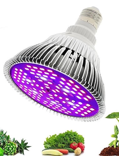  LED Plant Grow Light Lamp Bulb Full Spectrum E27 Phytolamp Full Range ffor Indoor Plants Greenhouse Vegetables Succulent Hydroponics Organic Seedlings 1pc