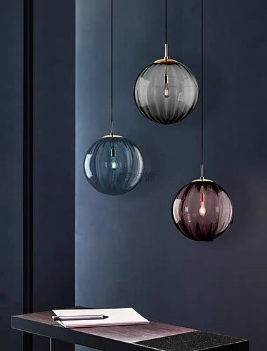 suspension led lumiere de chevet globe en verre design moderne 15 cm lanterne desgin metal electrolytique moderne artistique 110-120v 220-240v