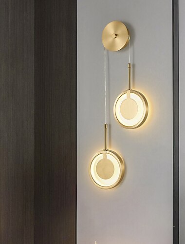 lightinthebox lampă de perete cu led lampă de noptieră modernă nordică aurie sufragerie dormitor cupru 110-120v 220-240v 10w