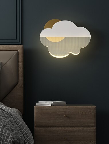 lightinthebox applique da parete ed comodino luce nuvola design carino camera da letto moderna camera dei bambini applique da parete in ferro 220-240 v 2 * 6 w