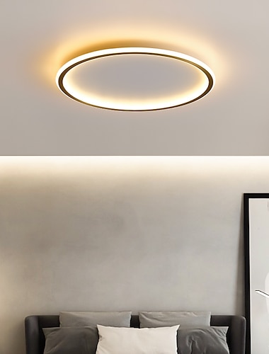  светодиодный потолочный светильник 40/50 см круговой дизайн скрытые светильники медный металл основная латунь светодиодный скандинавский стиль 220-240 в