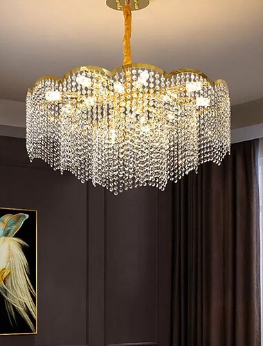 led medál könnyű kristálycsillár 60 cm lámpa desgin rozsdamentes acél galvanizált modern 110-120v 220-240v