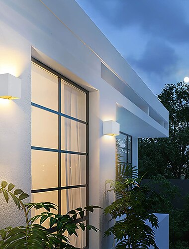 LED Modern Buitenmuurverlichting Voor Buiten Aluminium Muur licht IP65 110-120V 6 W