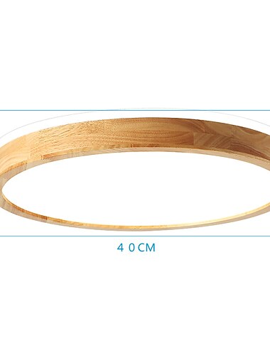 LED-Deckenleuchte inklusive WLAN, intelligentes Licht, rundes Design, dimmbare Deckenleuchten, Holz, moderner Stil, geometrisch, minimalistisch, künstlerisch, 30 cm, 40 cm, 50 cm, 220–240 V, 110–120 V