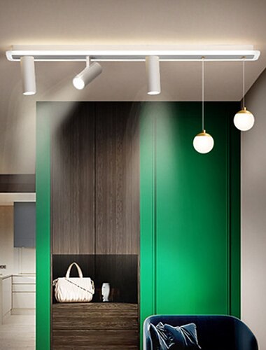 ضوء السقف LED مع بقعة ضوء الشرفة ضوء أبيض حديث 80 سم 100 سم تصميم فردي ثريا معدنية نمط فني الطراز الحديث تشطيبات مطلية أنيقة 220-240 فولت 110-120 فولت