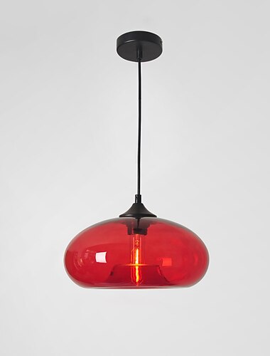 led hanglamp 28 cm enkele design hanglamp glas gegalvaniseerde moderne nordic stijl 110-240 v