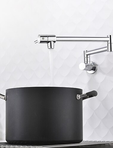  keukenkraan - twee handgrepen eengats gegalvaniseerde potvuller moderne keukenkranen in het midden