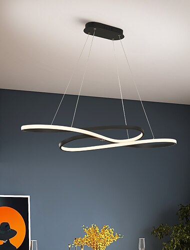 LED Pendant Light Modern Kitchen Island Light Black Gold 100cm Geometric Shapes Flush Mount Lights Aluminum Painted Finishes 110-120V 220-240V ONLY DIMMABLE WITH REMOTE CONTROL