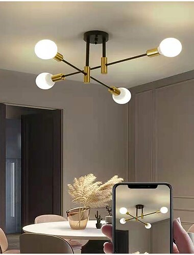  4/6/8-ثريات خفيفة بأشكال هندسية قلادة ضوء معدني جديد أنيق هندسي مطلي التشطيبات الفنية الحديثة الشمال غرفة المعيشة غرفة نوم غرفة الطعام 220-240 فولت 110-120 فولت لمبة غير متضمنة
