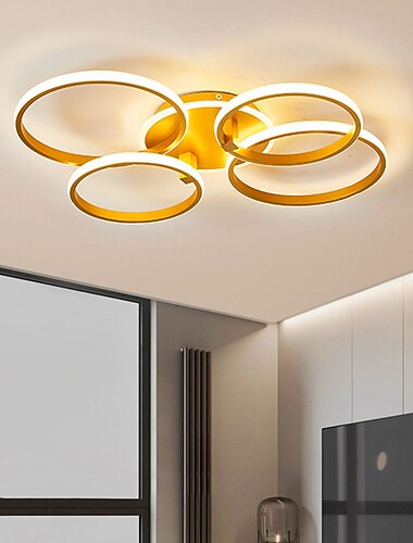  led plafondlamp cirkel design modern nordic goud 70 cm dimbaar inbouwspots metaal gelaagd moderne stijl stijlvolle geschilderde afwerkingen 220-240v 110-120v