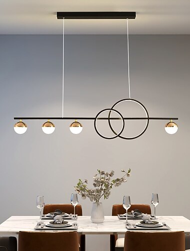  مصباح معلق led 95 سم فانوس تصميم ثريا معدن مطلي بلمسات حديثة 220-240 فولت