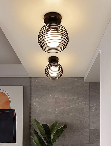  LED-Deckenleuchte Veranda Licht Korridorleuchte modern schwarz 15cm Einbauleuchten Metall Vintage-Stil Metall geometrisch lackierte Oberflaechen Land 220-240v 110-120v