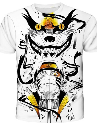  Inspired by Naruto Anime Cartoon Manga 3D Harajuku Graphic Kawaii T-shirt For Men\'s Women\'s Adults\' 3D Print 100% Polyester