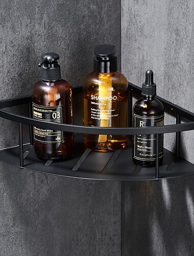  driehoek badkamerplank voor wasbenodigdheden, wandmontage, nieuw ontwerp creatief eigentijds modern roestvrij staal 1st