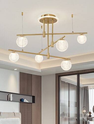  levou luz de teto moderno nordic cluster design lustre cobre estilo moderno sputnik globo latao 9 6 cabecas 84 cm 105 cm 220-240v 110-120v