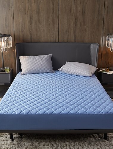 Housse de lit protectrice imperméable Queen Full King protège-matelas matelassé ajusté protecteur de lit housse de matelas en brosse anti-allergie respirante résistant à l'humidité