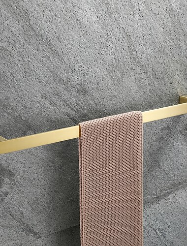 Goldene Badezimmer-Hardware-Sets, an der Wand befestigter Edelstahl-Handtuchhalter/Toilettenpapierhalter/Toilettenbürstenhalter mehrschichtig, neues Design, multifunktional, zeitgemäß