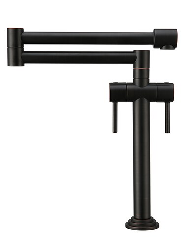  قابلة للطي بالوعة المطبخ خلاط صنبور سطح السفينة ، 360 قطب قابلة للطي صنبور المطبخ مقبض واحد