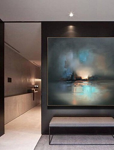 pintura a óleo pintada à mão arte na parede retro abstrato pronto para pendurar decoração de casa