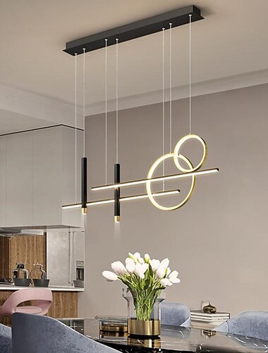 1-lumière 100 cm a mené la lumière pendante groupes lustre design métal artistique style moderne élégant peint finitions salle à manger bureau magasins/cafés lumières 110-120v 220-240v 1-lumière 100 cm a mené la lumière pendante groupes lustre design métal artistique style moderne élégant peint finitions salle à manger bureau magasins/cafés lumières 110-120v 220-240v