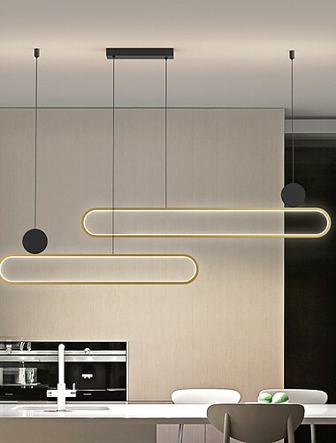  led hanglamp 80 100 120 cm cluster ontwerp geometrische vormen hanglamp metaal geschilderde afwerkingen led nordic stijl 220-240v