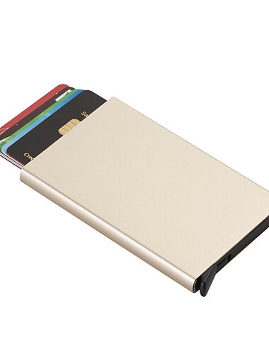  1 PC Changer Sacs a main Porte-cartes de credit Titulaire de la carte d\'identite Alliage d\'aluminium Metal Nom du titulaire de la carte Impermeable Pochette Multifonction pour Femme Hommes