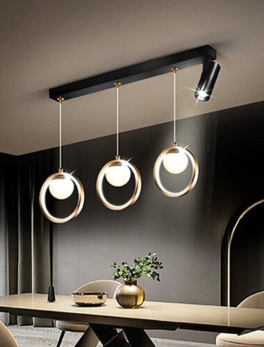  suspension led 42/63/78/120 cm lustre design unique aluminium style moderne ile elegante finitions peintes led moderne 220-240v