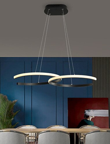 led pendel 67 cm lanterne design lysekrone aluminium moderne stil stilfuld malet finish førte moderne 220-240v