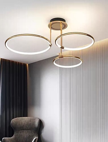  65 cm led hanglamp cirkel design plafondlamp lantaarn desgin inbouwspots metaal gegalvaniseerd modern 220-240v