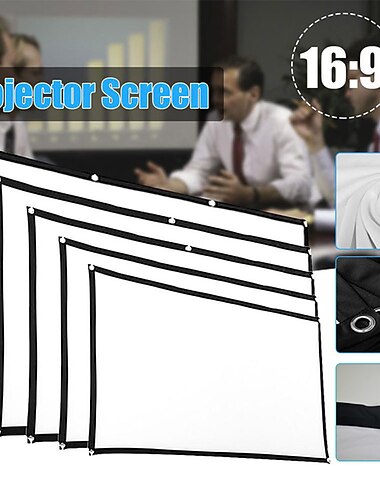 projectiescherm 16: 9 hd kamerscherm portable home outdoor ktv office 3d projectiescherm voor home theater (150 "/ 120" / 84 "/ 72" / 60 ")