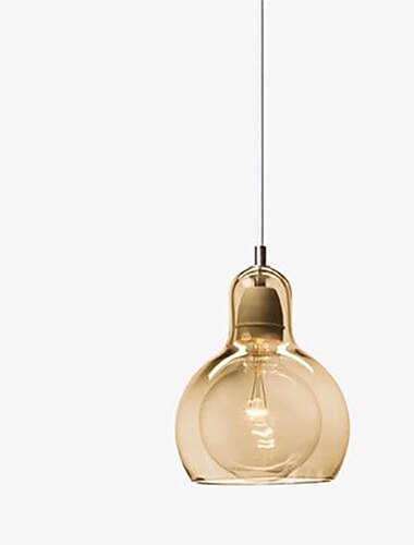  led vedhæng lys enkel personlighed stor pære lysekrone kreativ restaurant lys bar soveværelse enkelt hoved glas lysekrone