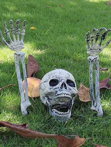 1 set décorations d'halloween halloween divertissant, décorations de vacances fête jardin décoration de mariage 13,5x18,5/9,5x37 cm décoration squelette d'halloween