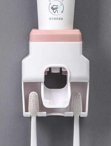  الإبداعية جدار جبل التلقائي موزع معجون الأسنان اكسسوارات الحمام للماء كسول معجون الأسنان عصارة حامل فرشاة الأسنان