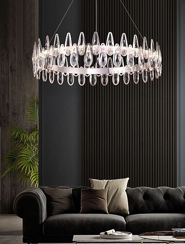  led hanglamp 60 cm lantaarn desgin kroonluchter roestvrij staal gegalvaniseerd modern 220-240v