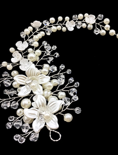  Hair Combs Flowers Headdress Alloy Wedding Party / Evening Wedding Bridal With Imitation Pearl Flower Headpiece Headwear