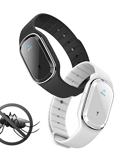 Portable Mosquito-Killer Physical Repellent Smart Watch Ultrasonic Bracelet Waterproof Sport Smart Watches Smart Wristbands Indoor Nursery Outdoor for Men Women for Android IOS