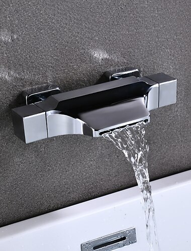  robinet de baignoire - mitigeurs de baignoire-douche en ceramique a montage mural electrolytique contemporain