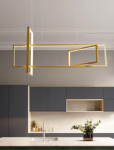  LED Pendelleuchte 80 cm geometrische Formen Einzeldesign Kronleuchter Aluminium formaler Stil moderner Stil stilvolle lackierte Oberflaechen LED modern 220-240V