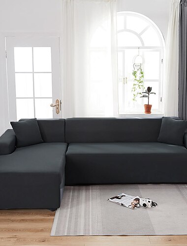copridivano elasticizzato copridivano bordeaux elastico divano componibile poltrona divanetto 4 o 4 o 3 posti forma a L grigio blu tinta unita morbido resistente lavabile