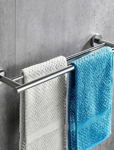  věšák na ručníky do koupelny, nástěnná nerezová tyč na ručníky 2patrový koupelnový hardware (zlatá/chromová/černá/broušený nikl)