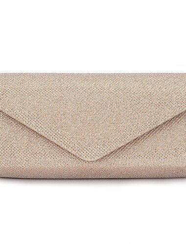  Elegant Metallic Gold Envelope Clutch for Women - Evening Bag with Magnetic Closure