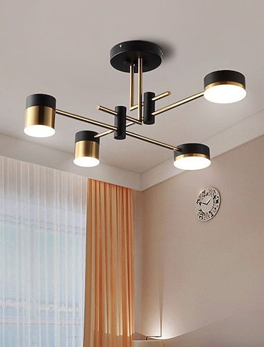  plafonnier led 76/76/101.6 cm formes geometriques lustre metal spoutnik geometrique galvanoplastie finitions peintes led style nordique 220-240v