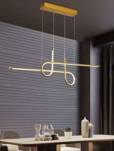 Lampa wisząca led 100 cm pojedynczy żyrandol aluminiowy styl artystyczny nowoczesny styl stylowe malowane wykończenia led nowoczesny 220-240v