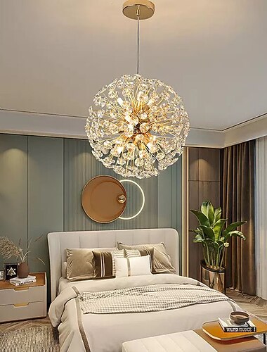  Lampa wisząca 50 cm żyrandol metalowy galwanizowany led 110-240v